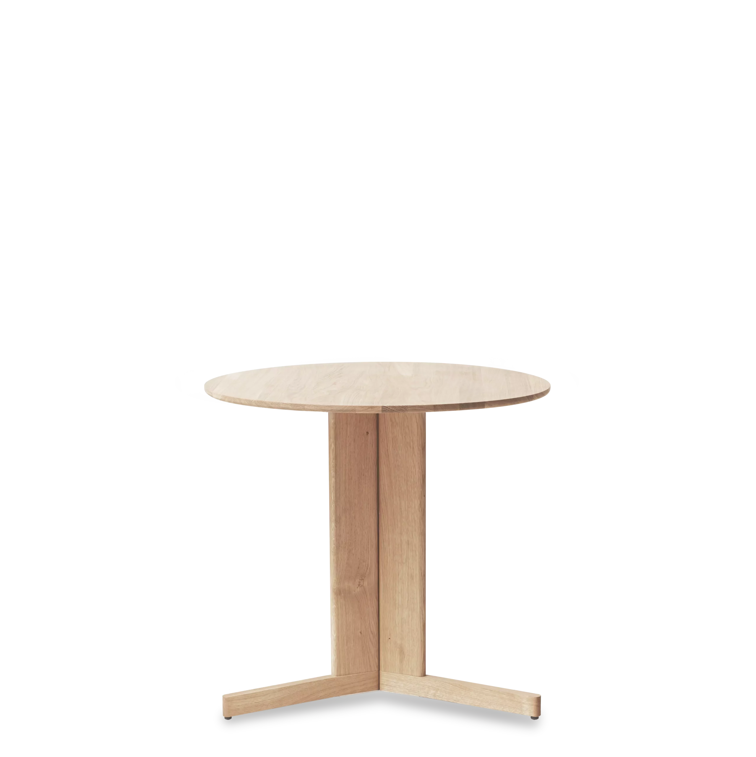 Trefoil Round Table Ø75 3 Legs, White Oak