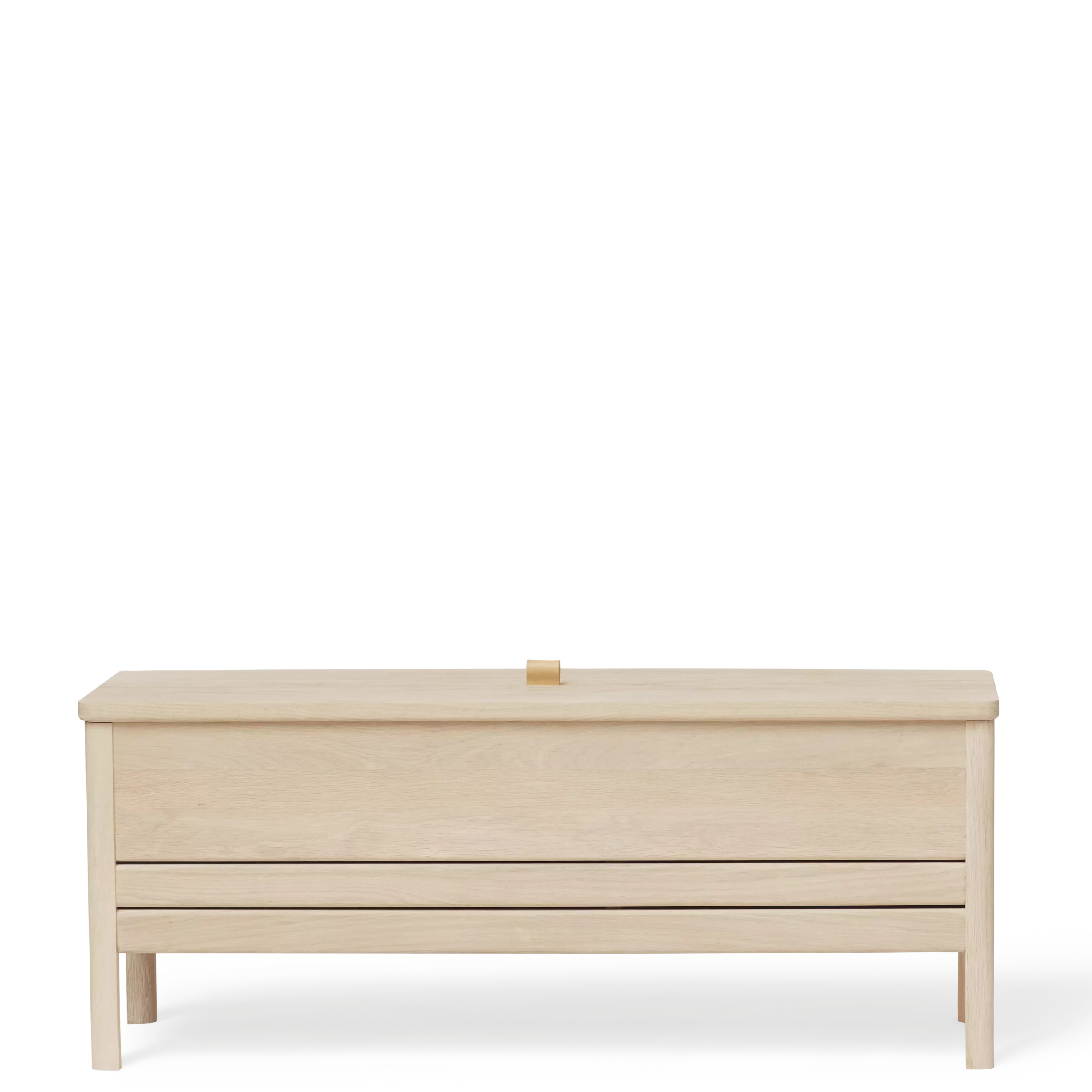 A Line Storage Bench 111, White Oak