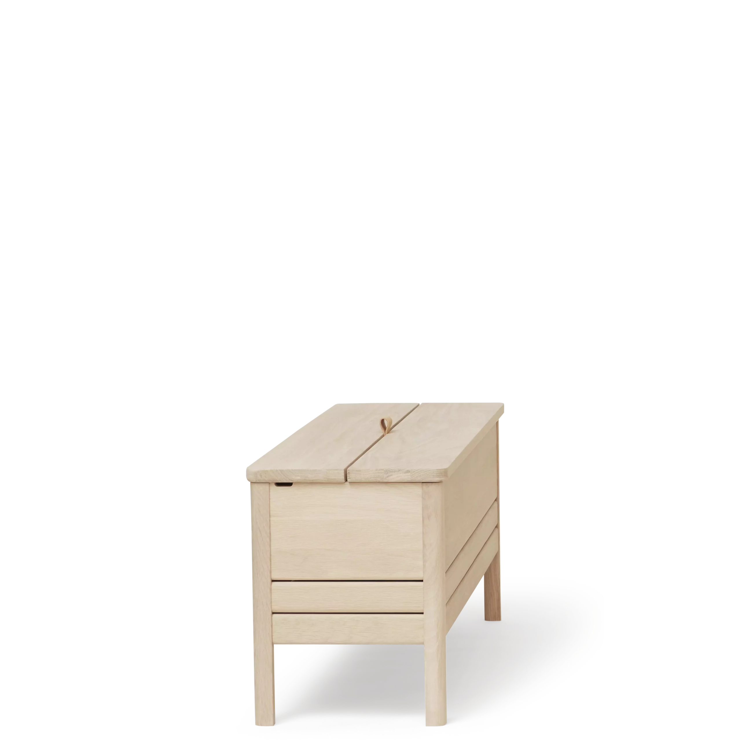 A Line Storage Bench 111, White Oak