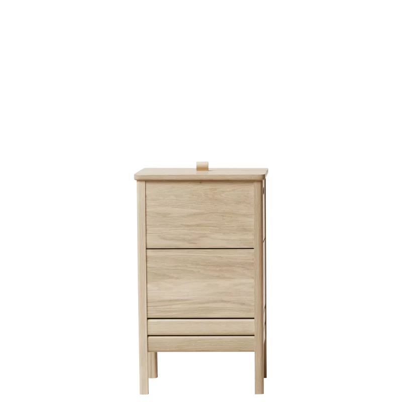 A Line Laundry Box, White Oak