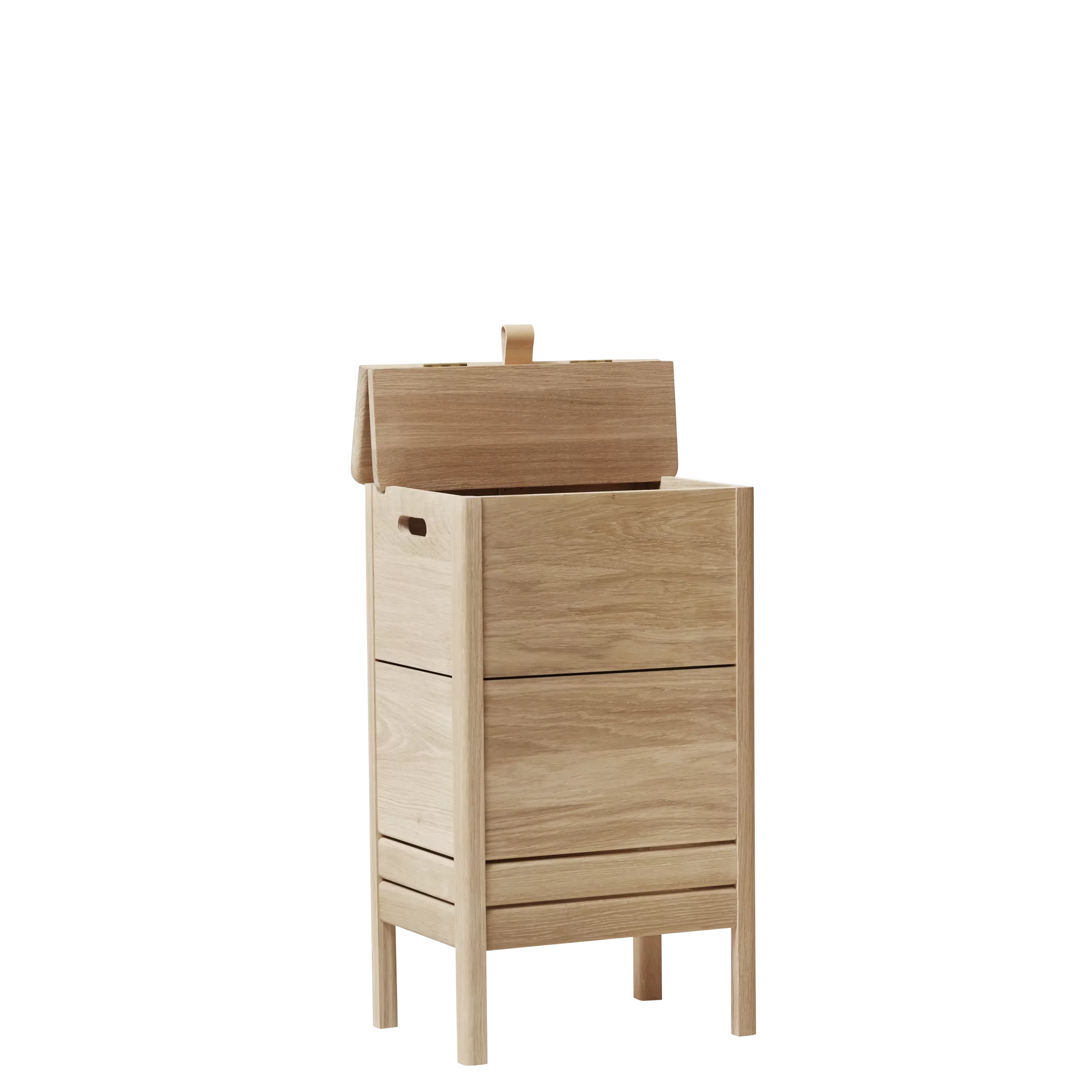 A Line Laundry Box, White Oak
