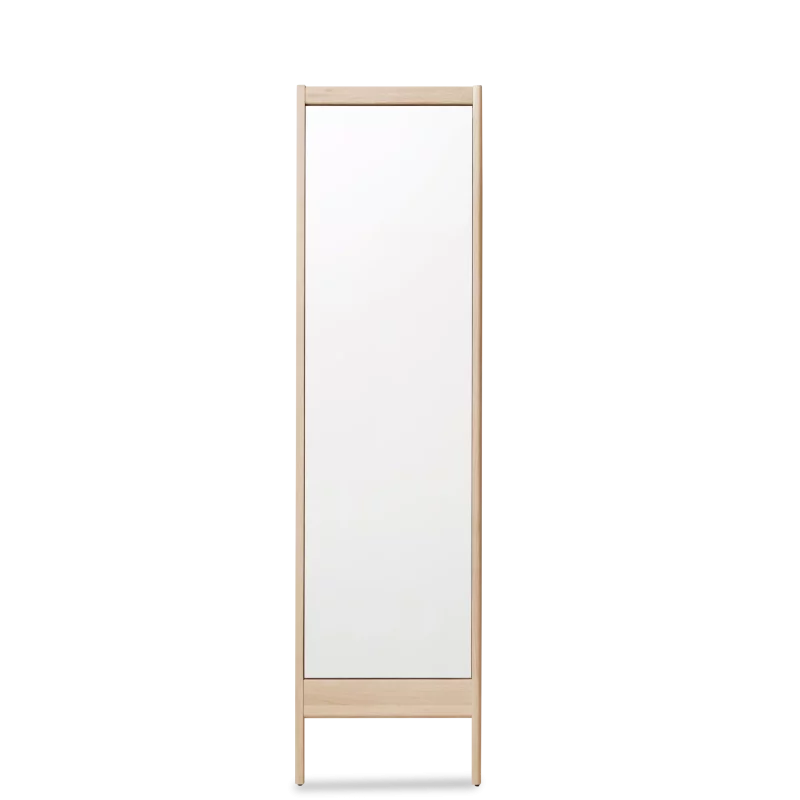 A Line Mirror, White Oak