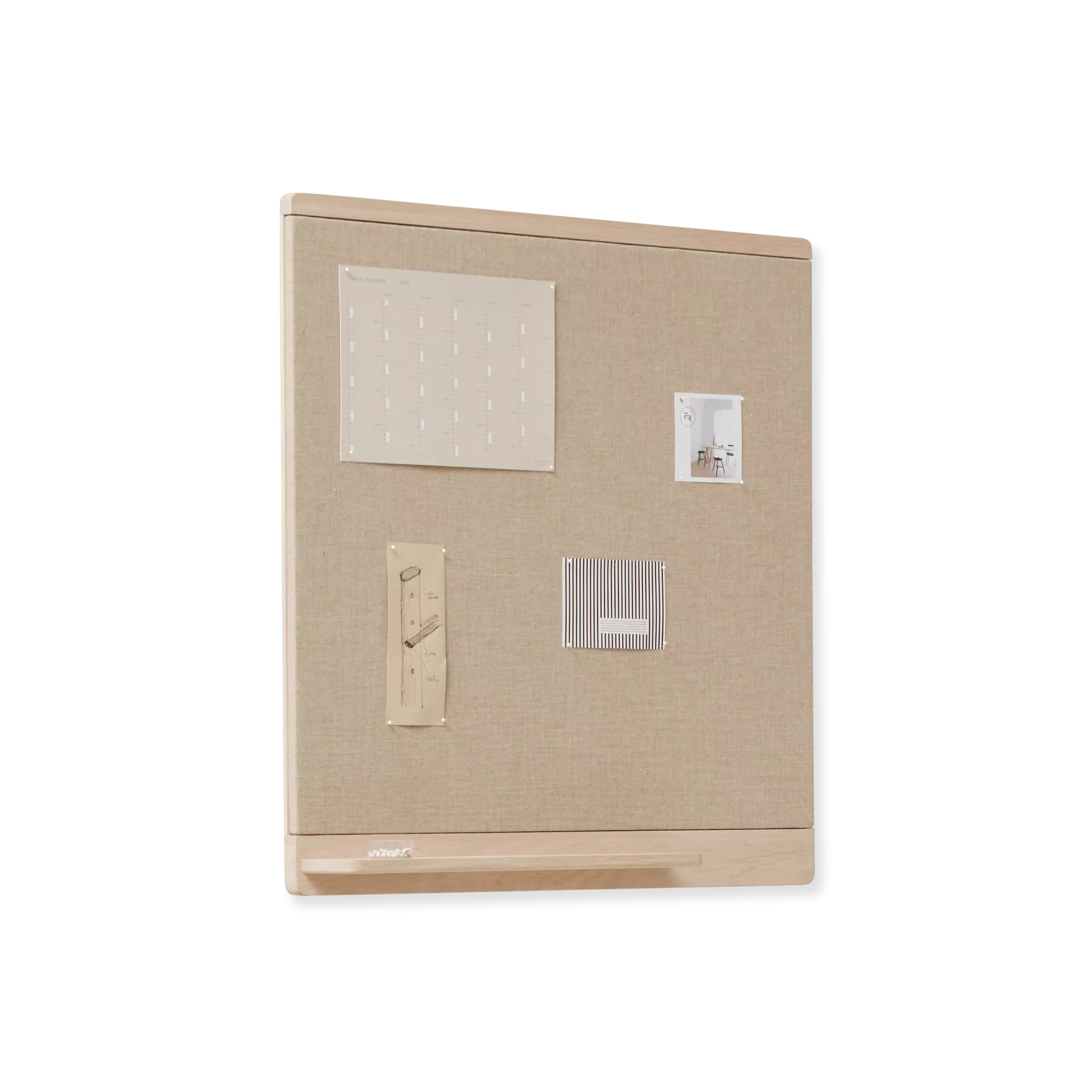 Rim Pinboard 75x75, White Oak