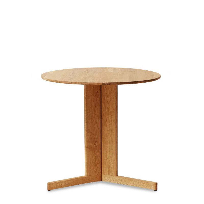 Trefoil Round Table Ø75 3 Legs, Oak