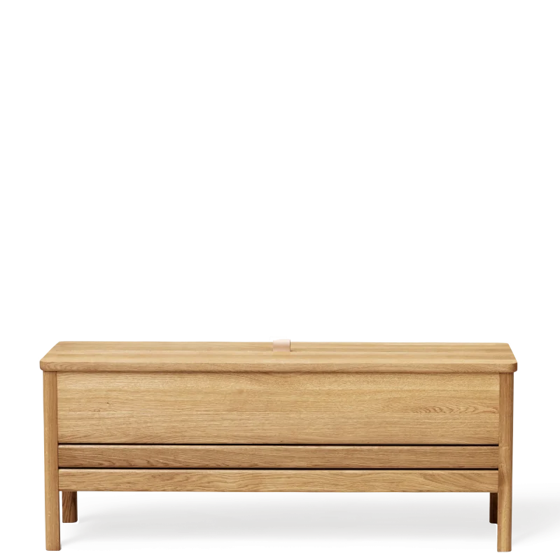 A Line Storage Bench 111, Oak