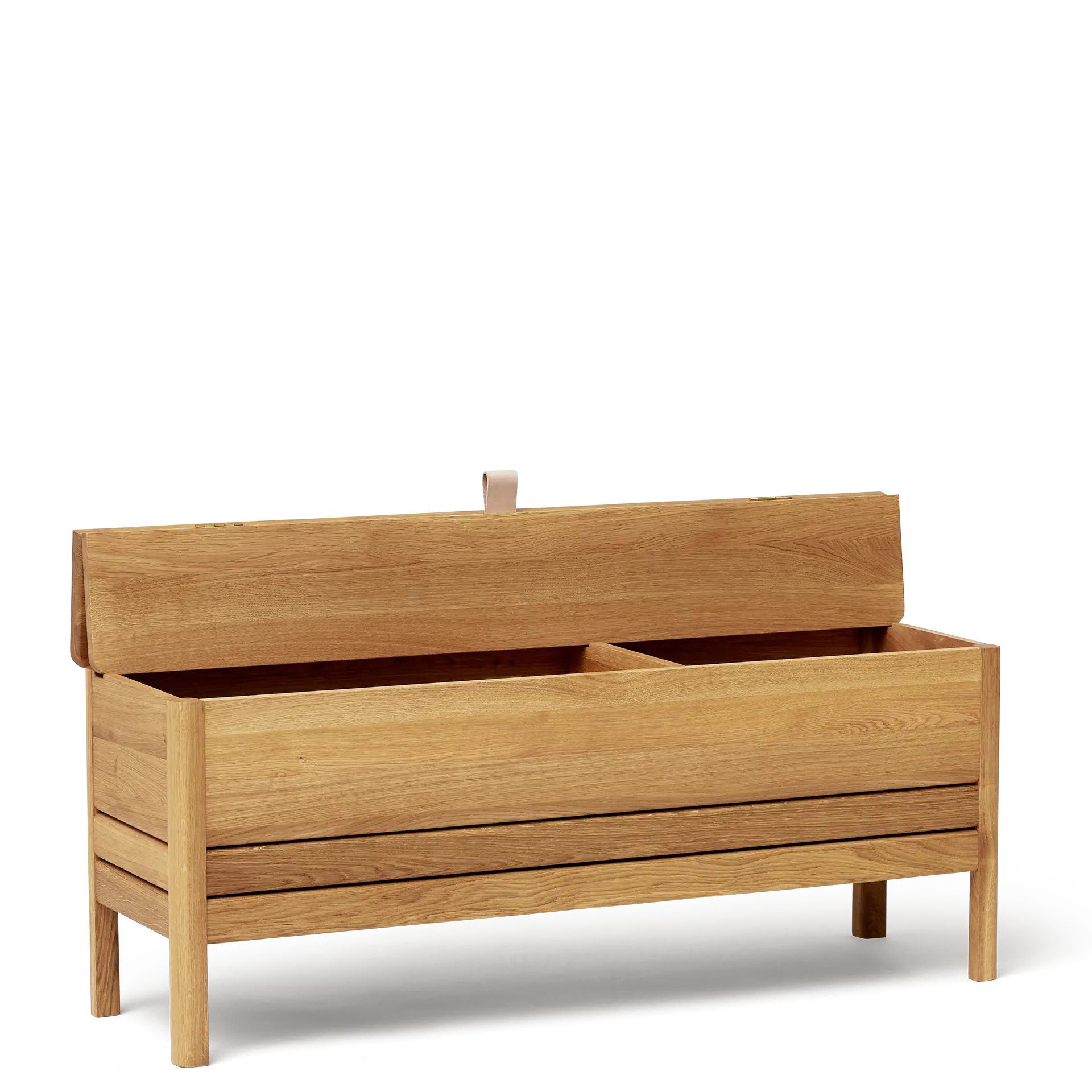 A Line Storage Bench 111, Oak