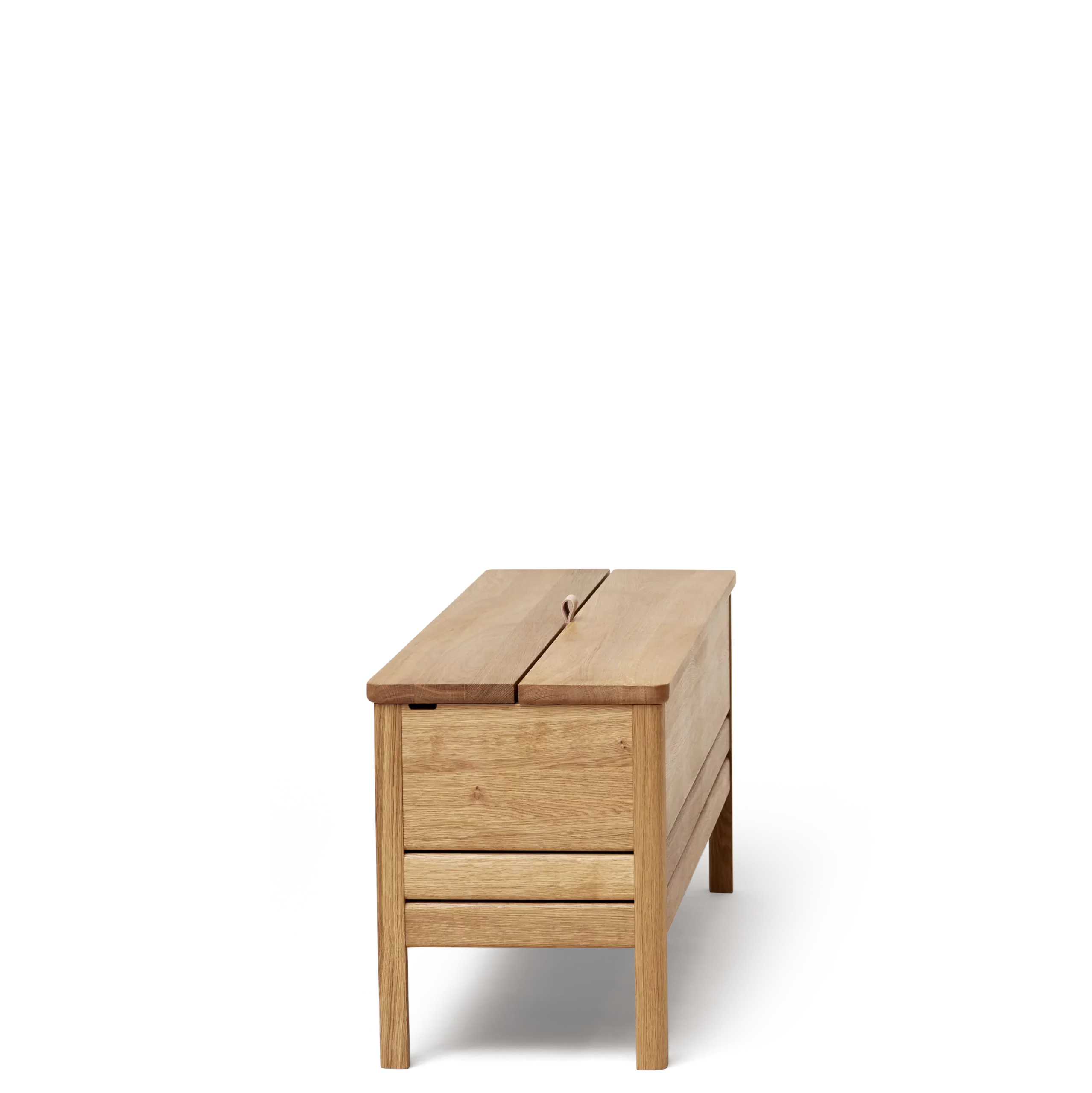 A Line Storage Bench 111, Oak