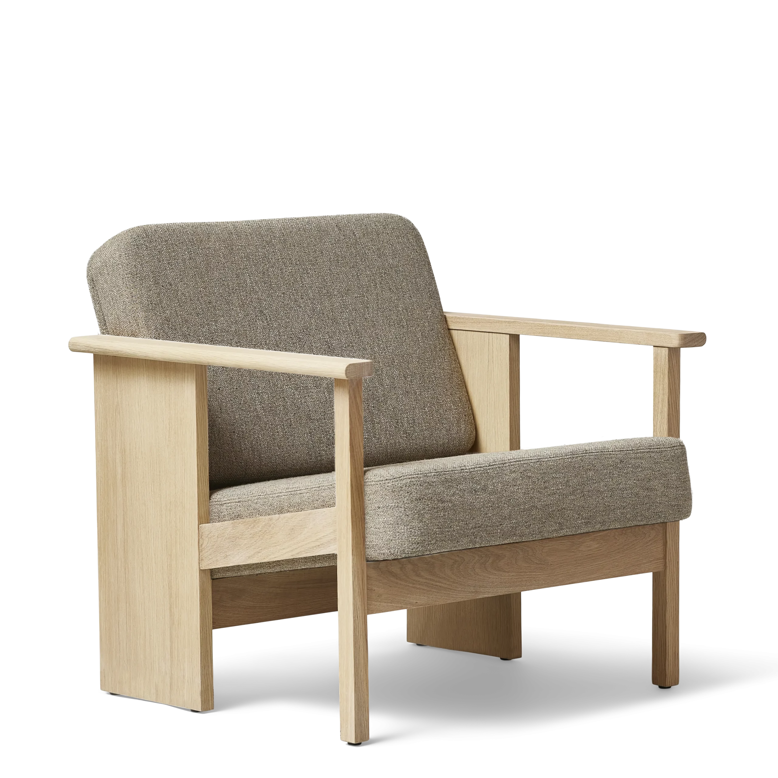 Block Lounge Chair, White Oak Hallingdal 65