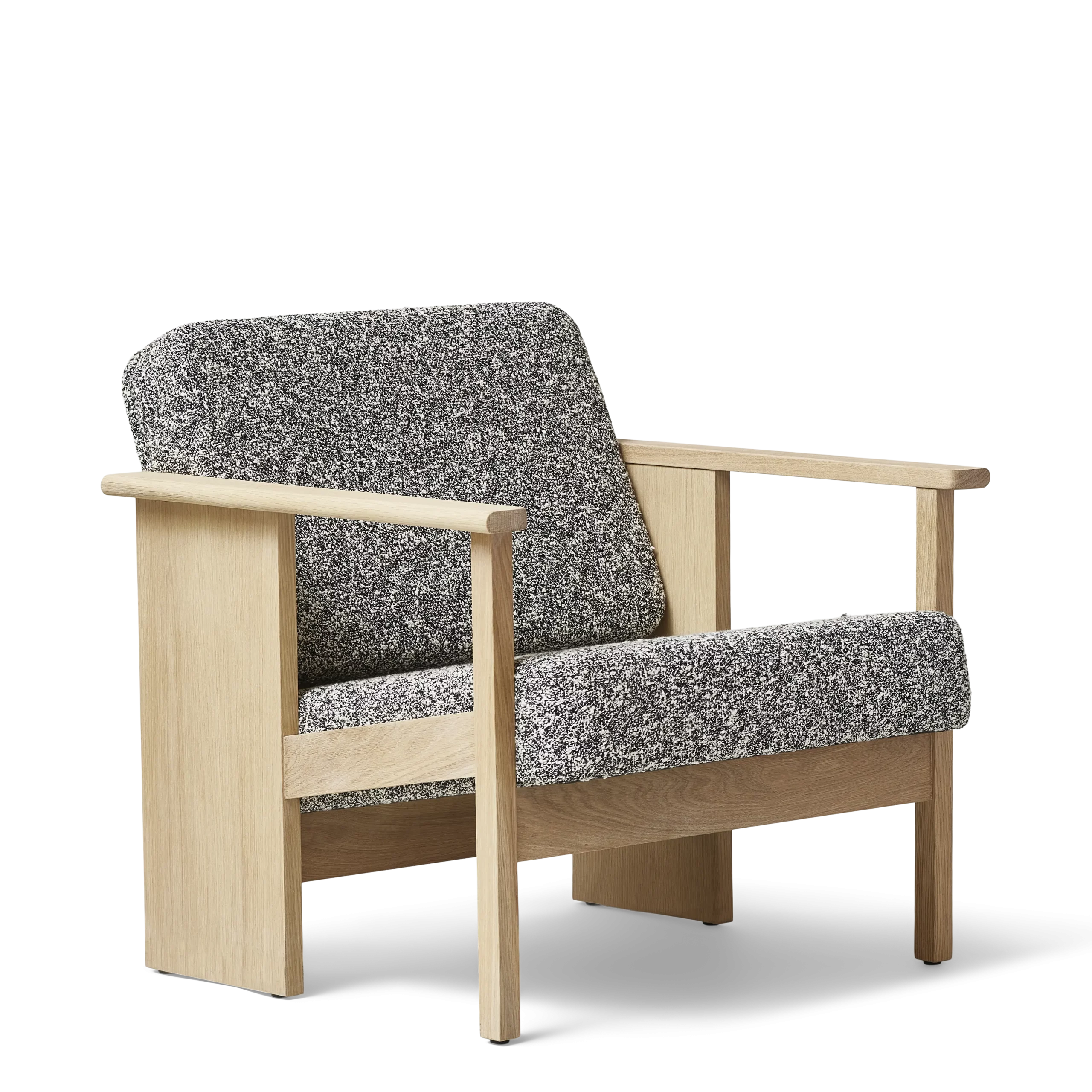 Block Lounge Chair, White Oak Zero