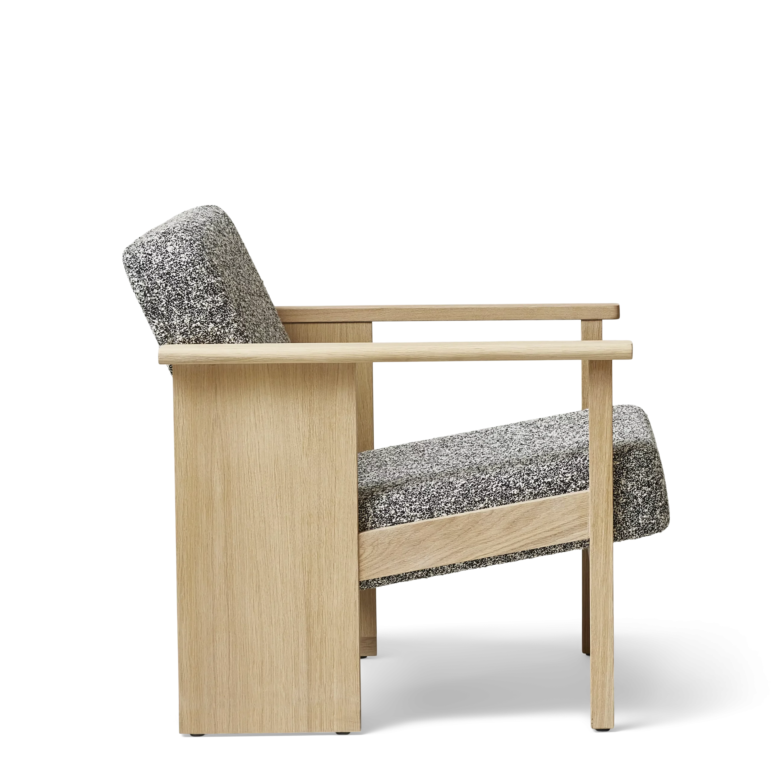 Block Lounge Chair, White Oak Zero