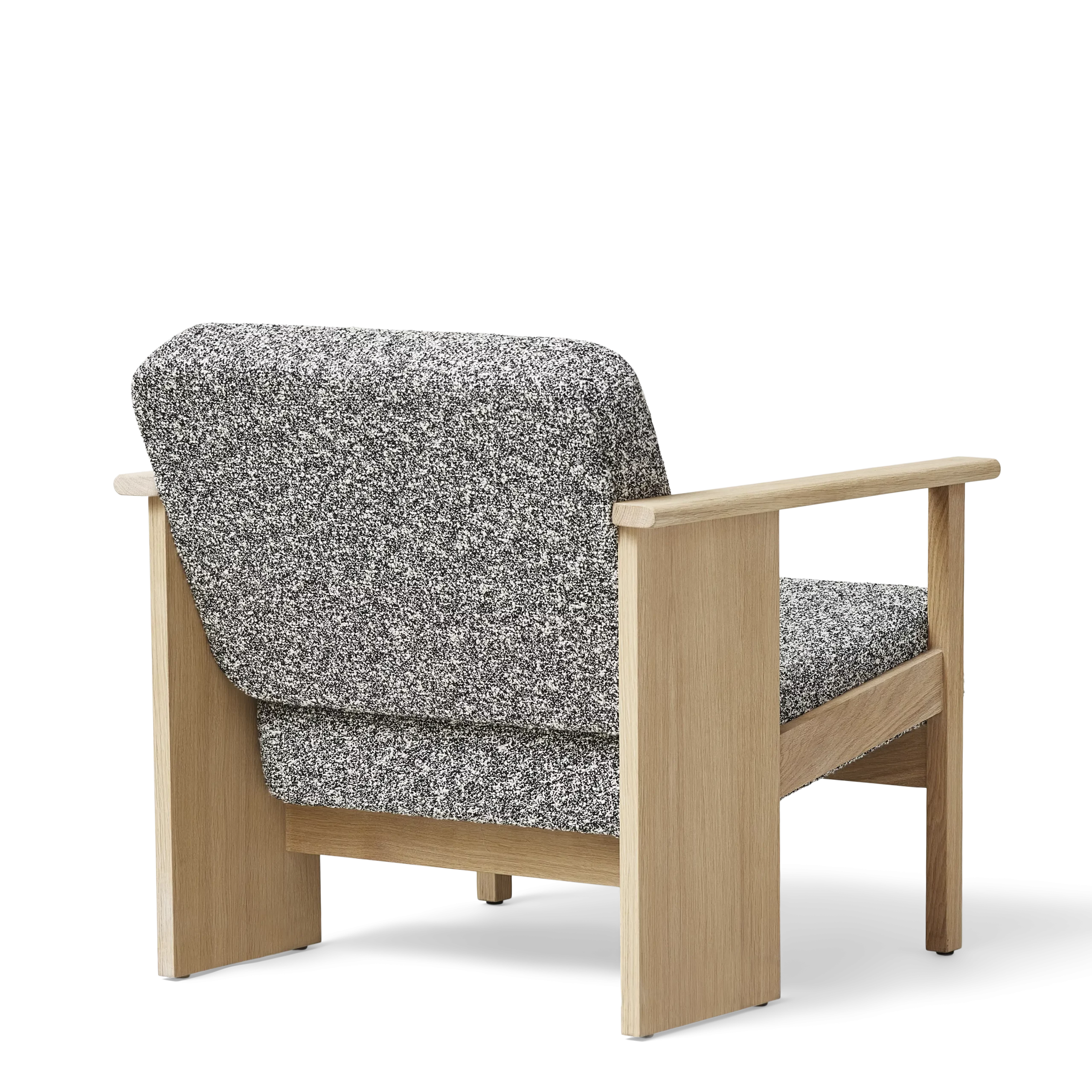 Block Lounge Chair, White Oak Zero