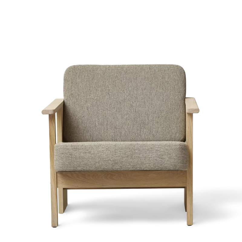Block Lounge Chair, White Oak Hallingdal 65