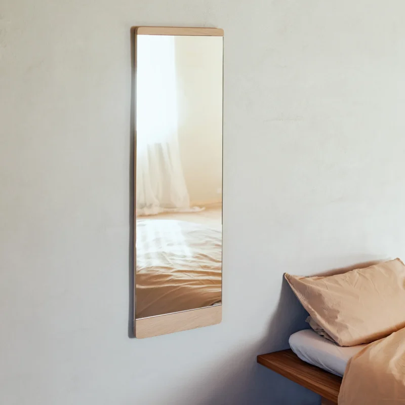 Rim Mirror 35x110, White Oak