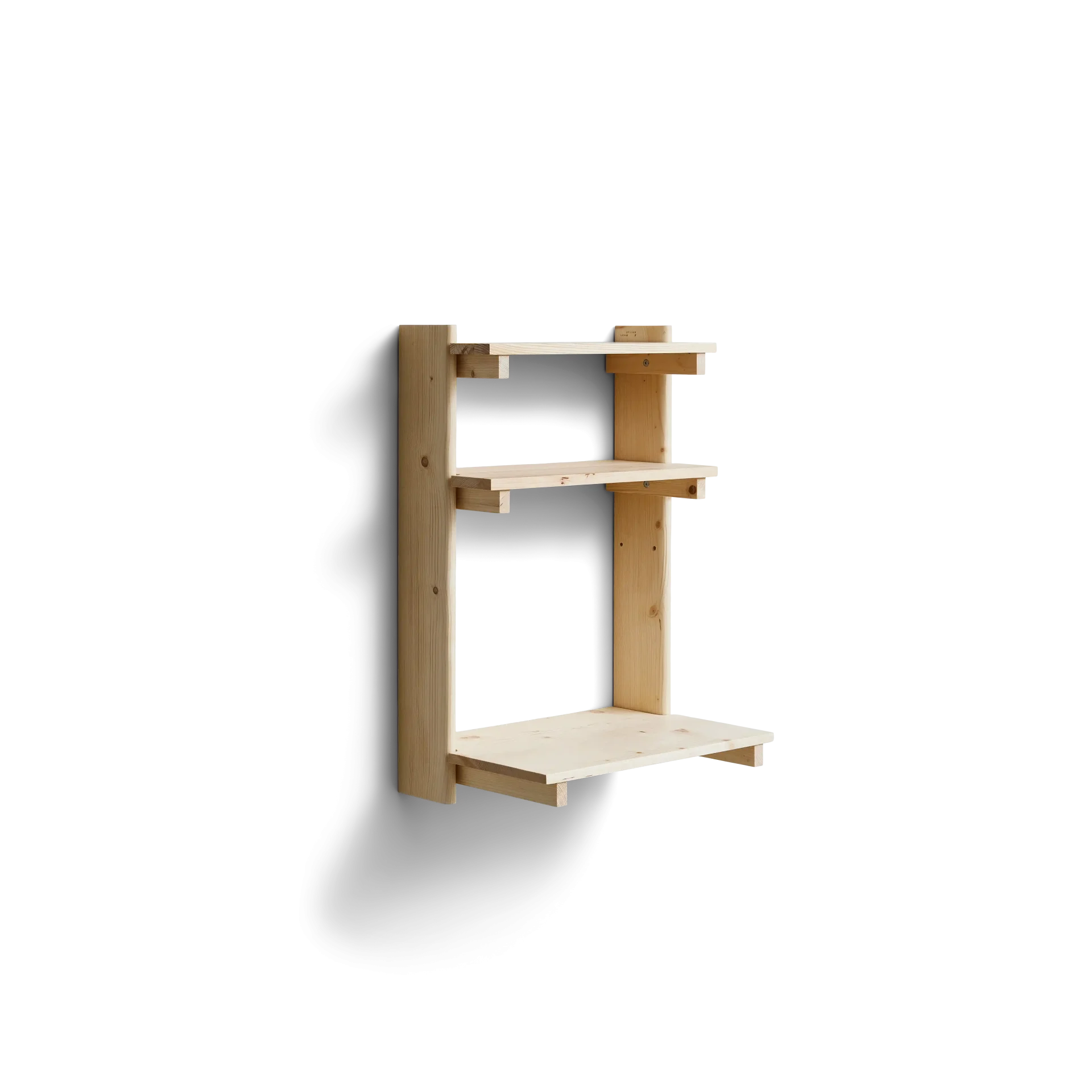 Beam Wall Office Shelf 3, Pine