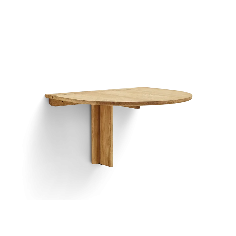 Trefoil Folding Wall Table, Oak